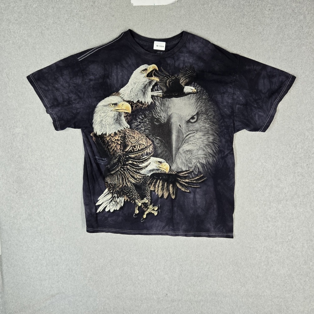The Mountain Men Shirt XL Black Graphic Eagles 3D Tees Logo Short Sleeve